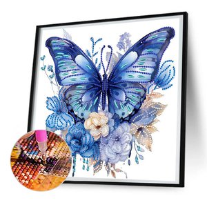MOQ bajo DIY mariposa decoración de la pared pintura de diamantes en forma especial 5D acrílico diamante decoración del hogar Kits de pintura de diamantes