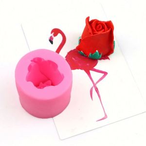 Moule en silicone 3D en forme de rose pour décoration de téléphone portable, outils de pâtisserie en argile ultra-légère, OEM/ODM - Product Image 1