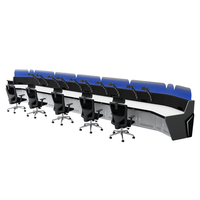 Vente en gros en usine, cadre en acier inoxydable, bureau en bois ignifuge, bureau, console centrale de surveillance de la sécurité