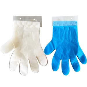 Factory Directly Disposable Durable Comfortable Soft Lightweight HDPE/LDPE Gloves Waterproof Diamond Texture Medium Thick Kangle - Product Image 1