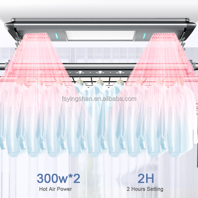 Factory OEM Intelligent Ceiling Airer Indoor Automatic Laundry Rack Houseware Smart Electric Hanger Dryer
