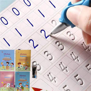 Libro de práctica de escritura reutilizable para niños, <span class=keywords><strong>4</strong></span> libros + bolígrafos mágicos para Educación Temprana, caligrafía, práctica de escritura, escuela - Product Image 4