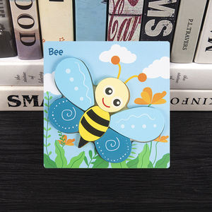 <span class=keywords><strong>Jouet</strong></span> éducatif <span class=keywords><strong>en</strong></span> <span class=keywords><strong>bois</strong></span> Montessori pour l'éducation précoce des enfants, puzzle 3D, animaux, trafic, dessin animé, entraînement cognitif, 50 pièces - Product Image 4