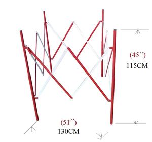 Altezza 115 centimetri in metallo del traffico stradale barricata di alluminio che si estende barriera - Product Image 2