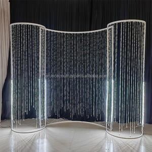 Furun ขาตั้งฉากตกแต่งเวทีแต่งงานกรอบโลหะโค้งขาตั้งม่านแสงพื้นหลัง - Product Image 3