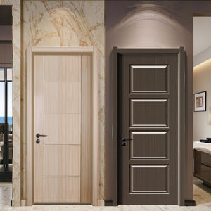 Columpio deslizante interior a prueba de agua Dormitorio compuesto WPC UPVC Diseño de <span class=keywords><strong>puerta</strong></span> de madera con <span class=keywords><strong>marco</strong></span> de <span class=keywords><strong>puerta</strong></span> - Product Image 2