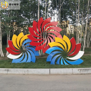 Escultura de Acero Inoxidable Jiahua, Arte Decorativo Abstracto Geométrico para Exteriores, Montaje en Suelo, Hecho a Mano, Forma Irregular - Product Image 2