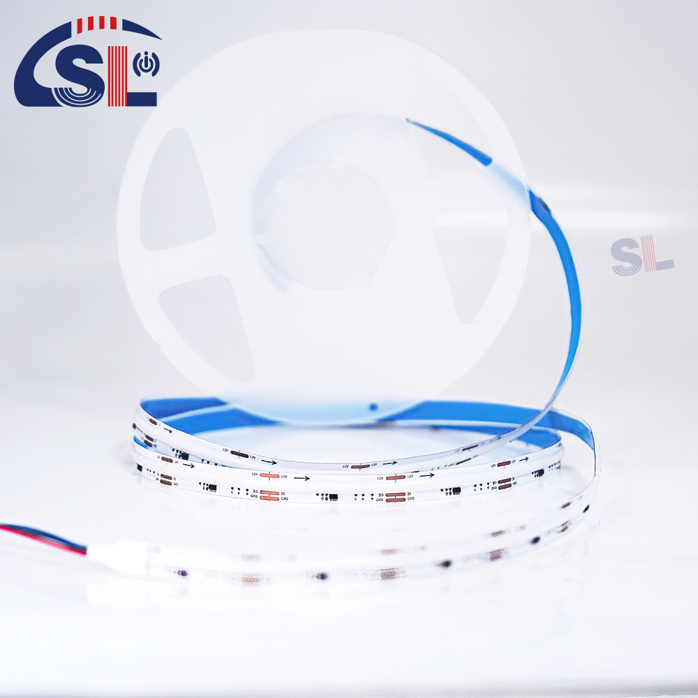 Good Quality Colorful DC12V 2811 240Ds 10mm Ra>80 RGB COB Copper IP20 Dimmable LED Light Strip for Residential Ambience Lighting