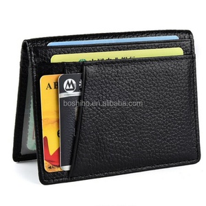 Fashion Two Side Real Travel Branded RFID Genuine Leather Bifold <b>Wallets</b> Men's <b>Wallet</b> for Men - Product Image 2