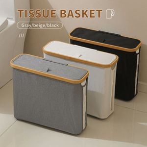 Organizador de Ropa con Logotipo Personalizado, Contenedor, Cesta de Almacenamiento de Papel Higiénico, Cesta de Bambú para Papel Higiénico con Tapa - Product Image 3