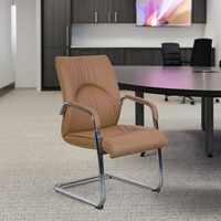 Fauteuil d'appoint moderne en similicuir PU et structure chromée avec fonction rafraîchissante pour salon et chambre