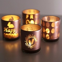Vente en gros, conteneur de bougie gravé Unique, Festival, Ester, décor de noël, pots de bougie vides personnalisés