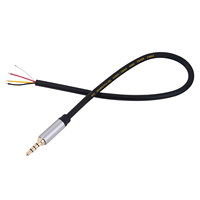 Lot de 2 câbles audio TRRS 4 pôles stéréo avec prise mâle 3,5 mm vers fil nu à extrémité ouverte, pour réparation de câble de casque et de microphone