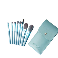 SBelle nouveau Design échantillon gratuit couleurs personnalisées 8 pièces ensemble de pinceaux de maquillage manche en bois Logo personnalisé fond de teint pour fille