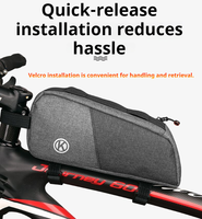 Sac de cadre supérieur de vélo Johorse imperméable, durable et léger en nylon, pochette de selle avant pour VTT et vélo de route