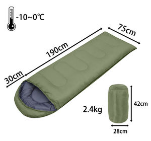 <span class=keywords><strong>Saco</strong></span> <span class=keywords><strong>de</strong></span> <span class=keywords><strong>Dormir</strong></span> Resistente para Exteriores <span class=keywords><strong>de</strong></span> 2.4 kg, Impermeable, para 4 Estaciones, Colchón para Temperaturas Bajas <span class=keywords><strong>de</strong></span> -<span class=keywords><strong>10</strong></span>°C ℃   Para acampar en invierno, mochilismo y supervivencia - Product Image 2