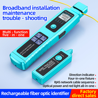 Compteur de puissance intégré FTTH Identificateur de fibre optique VFL FFS409 avec identificateur de détecteur de fibre en direct 800-1700nm avec 4 types d'adaptateur