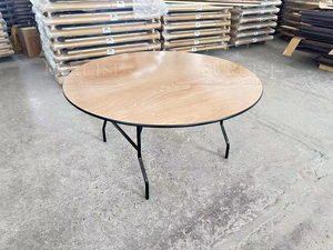 Mesa Plegable para Fiestas, Eventos, Comedor, Salón de Hotel, Banquetes, Mesa Plegable de Madera para Bodas - Product Image 2