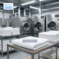 Étiquette RFID UHF textile pour tri de linge, cousue et lavable, pour la gestion du suivi du linge d'hôtel, d'hôpital et de location