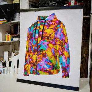 Sweat à capuche zippé pour homme personnalisé, hiver, écologique, 100% coton, imprimé par transfert thermique, design graphique, coupe régulière, fermeture à cordon - Product Image 3