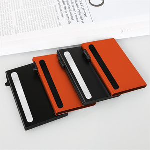 磁気アルミ合金カードケースミニマリストオーガナイザーアップクレジットカードホルダー男性と女性のための閉鎖なし - Product Image 6