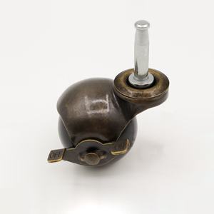 1,5 Zoll 2 Zoll 40mm 50mm lange Stiel kugel rollen mit Seiten bremse für antike Möbel Sofa Bürostuhl Lenkräder - Product Image 3