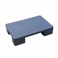 Palette en plastique robuste QS Blue 600x550x150mm avec 4 pieds, norme ISO pour le stockage en entrepôt