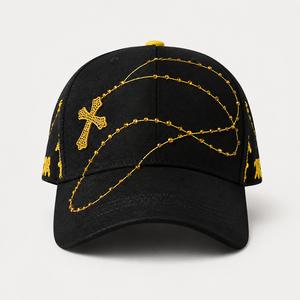 Gorra de béisbol de malla con visera curva 5, logotipo 3D bordado personalizado Exodo 14 JEY CEH, unisex, deportiva, con lazo, de alta calidad al por mayor - Product Image 2
