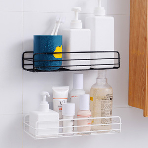 Bathroom Wall Mounted Storage Rack Rectangle Durable No Installation Required <b>Shower</b> Organizer Shelf - Product Image 2
