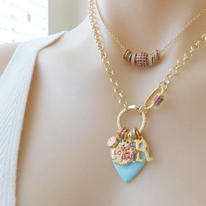 Collier tendance plaqué or avec chaîne à maillons en cuivre et pendentif cœur croix en zircon - Certifié CE - Cadeau pour la fête des mères - Product Image 2