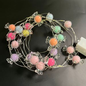 Bola de burbujas LED, alambre de cobre, cadena de luces de hadas, funciona con pilas, decoración exterior/interior para jardín de Navidad - Product Image 3