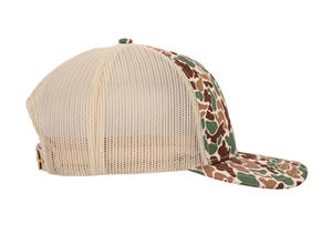 Gorra deportiva Sand-Camo con logotipo bordado personalizado Gorra de camionero promocional de alta calidad con ala curva de 6 paneles Snapback - Product Image 3