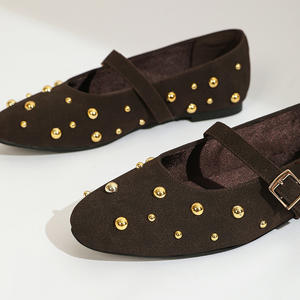 Women Round Toe Flats <b>Shoes</b> <b>Ballet</b> Flats Dressy Comfortable <b>White</b> Green Flats for Women - Product Image 4