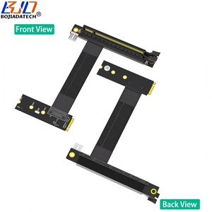 All'ingrosso della fabbrica 2280 <span class=keywords><strong>M</strong></span>. 2 ngff chiave-<span class=keywords><strong>M</strong></span> a 90 gradi pci-e 16X Slot GPU Riser cavo di estensione 8Gbps 19CM verso la giusta direzione - Product Image 4