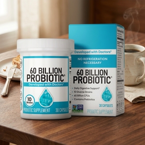 Vente en gros de probiotiques BIOCRICH 60 milliards d'UFC, soutien immunitaire pour adultes, capsules de probiotiques, capsules de psyllium - Product Image 5
