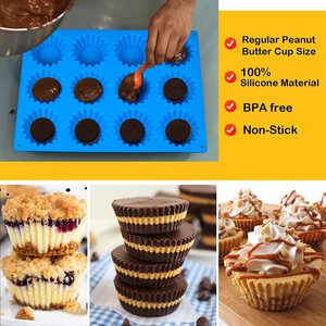 <span class=keywords><strong>Moule</strong></span> à beurre d'arachide en silicone <span class=keywords><strong>Mini</strong></span> <span class=keywords><strong>moule</strong></span> à tarte pour morsure Taille Graisse Bombes Chocolat Bonbons <span class=keywords><strong>Moule</strong></span> pour Brownie Gâteau Outils - Product Image 5