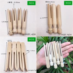 Epingles de poupée en bois non finis, 100 pièces, <span class=keywords><strong>épingle</strong></span>s <span class=keywords><strong>à</strong></span> <span class=keywords><strong>linge</strong></span> rondes et en bois pour enfants, DIY bricolage - Product Image 5