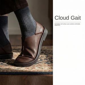 Fashionable Genuine Leather Women's <b>Shoes</b> for Spring and Summer, Casual and Versatile, <b>Soft</b> Soled Single <b>Shoes</b>, One Step on - Product Image 4
