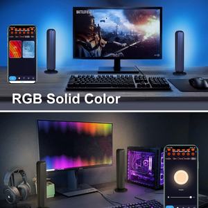 Paquete de 2 Barras de Luz LED Inteligentes RGB con Cambio de Color, Lámpara de Retroiluminación Ambiental con 12 Modos de Escena, Sincronización Musical, Barras de Luz WiFi para TV - Product Image 3