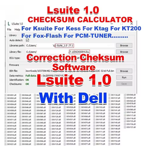2 en 1 LSuite 1.0 Outil <span class=keywords><strong>de</strong></span> calcul <span class=keywords><strong>de</strong></span> somme <span class=keywords><strong>de</strong></span> contrôle Lsuite Correction Cheksum Vmaxr Vmax Off Déverrouiller le limiteur <span class=keywords><strong>de</strong></span> vitesse des voitures Vmax - Product Image 2