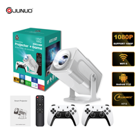 JUNUO Meilleur Prix Projecteur de Jeu 30000 Jeux Android 11 Console de Jeu Vidéo Wi-Fi Projecteur de Jeu Portable Home Cinéma HCS350pro