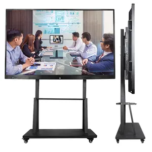 86 inch multi touch screen smart board mobile stand classroom digital whiteboard intelligent interactive flat panel for teaching