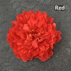 Grande tête de <span class=keywords><strong>fleur</strong></span> de pivoine artificielle de 20 cm, <span class=keywords><strong>fleur</strong></span> de mariage, décoration murale extérieure, grandes fleurs en tissu de soie, Chine - Product Image 6