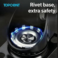 Roulettes pivotantes Topcent 1,5 2 3 pouces noires pour meubles avec frein