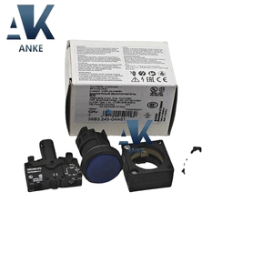Interruptor de Botón Pulsador Modular LED de 22mm con Cabeza de Champiñón, 3SB3245-0AA51, Luz Azul, IP65, 5A, Terminales de Tornillo, 250V AC/DC, Calidad Garantizada - Product Image 1