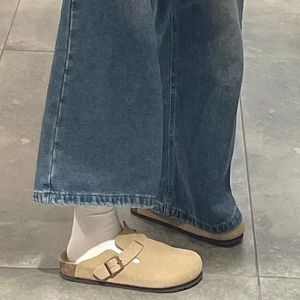 Zuecos Estilo Birken para Mujer con Plantilla de Corcho, Sandalias Cómodas, Pantuflas Bio, Mulas de Exterior de EVA, Planas de Poliéster para Invierno - Product Image 3