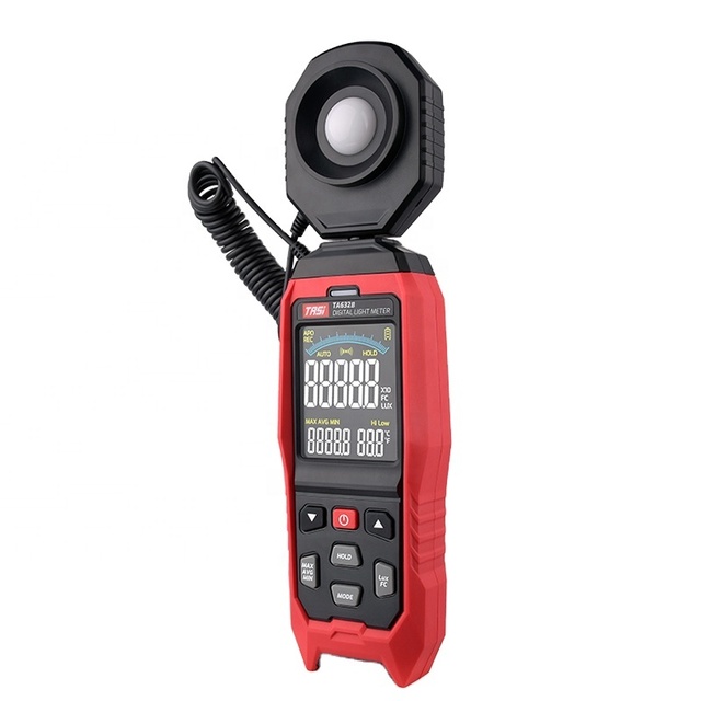 TASI TA632B 200000Lux Light Meter PC Connection Lux Meter Selectable Light Source  Digital Light Meter