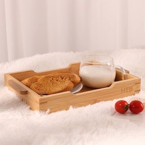 Bamboo Wooden <b>Storage</b> <b>Tray</b> Rectangle Single Compartment For Home Snacks Fruits Hotel Coffee Tea Use - Product Image 2