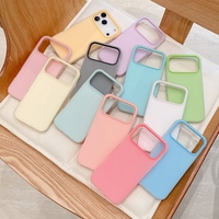 Coque de téléphone antichoc 2-en-1 en TPU couleur macaron de luxe, pas chère et tendance, pour iPhone 17 Pro Max, 16 Pro, 14, 15, 13, 12, 17 et accessoires