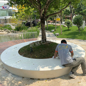 Nuevo Banco de Hormigón GRC con Diseño de Árbol Mágico, Asientos Modernos para Árboles, Banco de Hormigón con Acabado Natural para Exteriores, Elemento Decorativo para Parques y Jardines, Tamaño Personalizado - Product Image 1